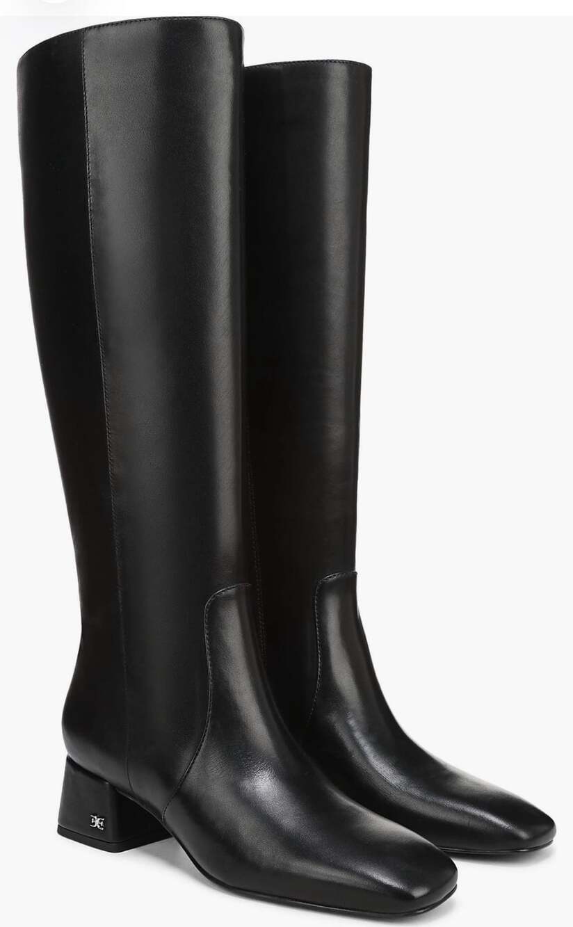 Sam Edelman Womens porter Leather Knee High Boot Black smooth NEW SIZE 7.5